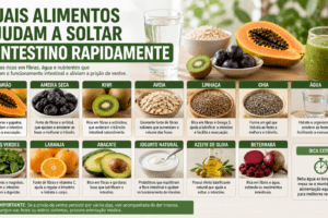 Quais alimentos ajudam a soltar o intestino rapidamente